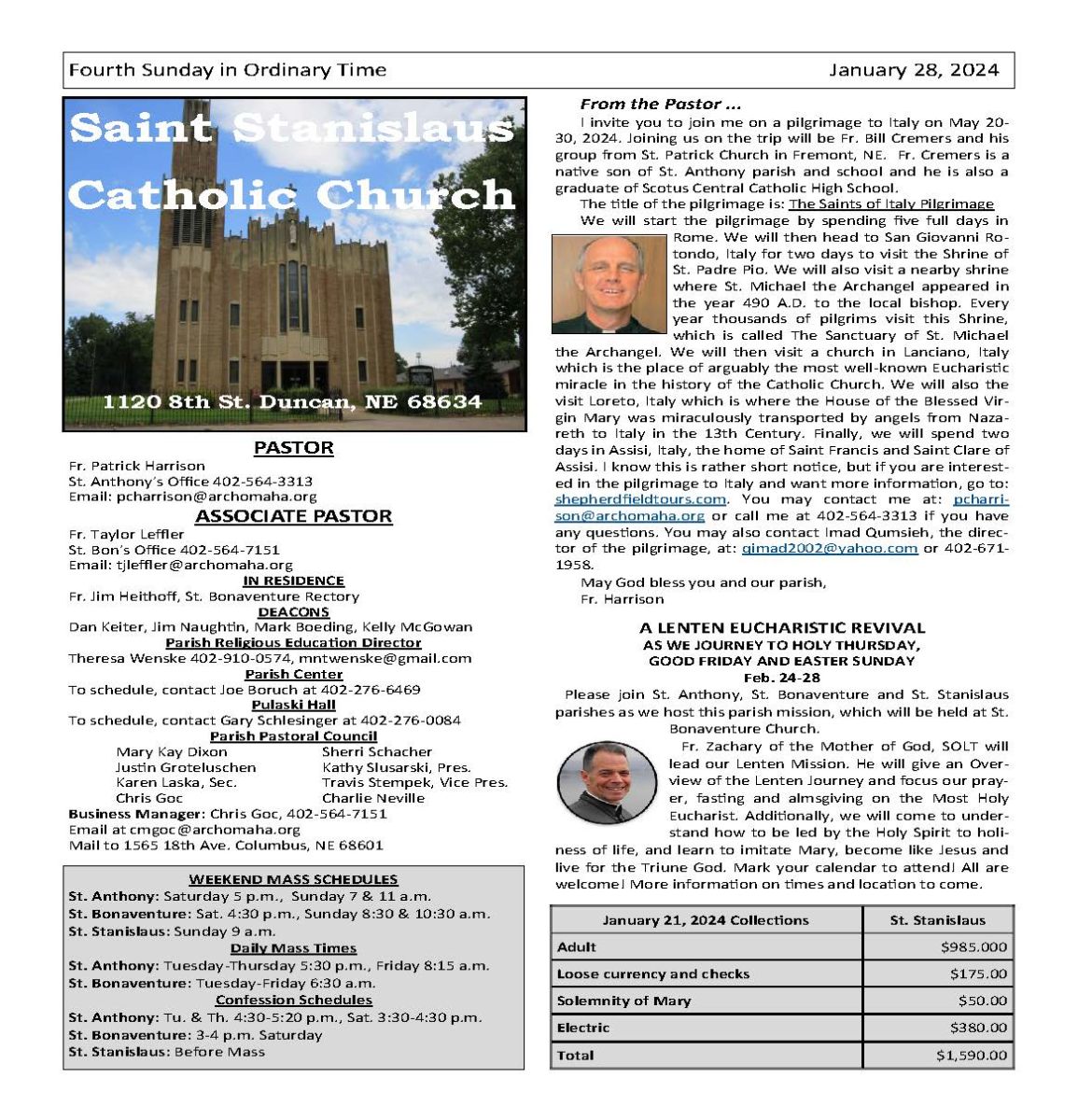 St. Stan's bulletin Jan. 28 (1)